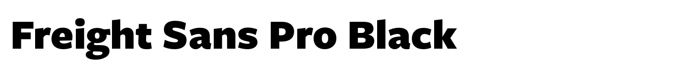 Freight Sans Pro Black